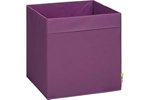 Storanda | MIO Aufbewahrungsbox Regal | Faltbare & Extra Stabile Kallax Boxen Aufbewahrung | Aufbewahrungskorb Regalbox für Würfelregal | Ideal für Zuhause & Kinderzimmer | 33x33x33 cm | Brombeere