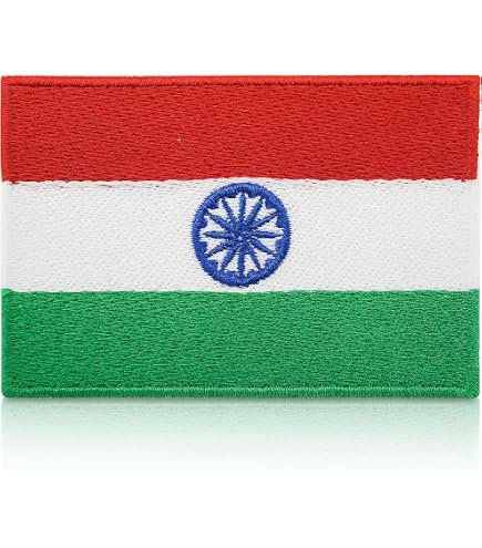 1000 Aufnäher Indien-Flagge – 9x6 Cm, Bestickt, Zum Aufnähen Oder Aufbügeln