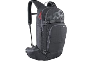 EVOC LINE 20 plecak turystyczny, plecak narciarski (NEURALITE SYSTEM, opcje mocowania nart/snowboardu, kieszenie na pasie biodrowym, BODDY HUGGING), cętkowany karbonowy szary