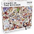 Chaos in the Kitchen: Jigsaw Puzzle with 101 Hidden Food and Drinks to Discover, for Food Lovers and Perfect as a Gift