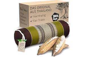 ‎LIVASIA livasia Nackenrolle extralang Nackenstützkissen - Ø 17x56cm - Nackenkissen, Sofakissen Muster, Beinlagerungskissen Kapok, Armlehne Palettenmöbel, Garten und Balkon, handgefertigt