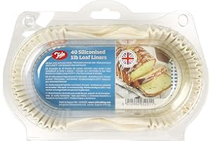 Tala 1Lb Antihaft-Silikonpapier Backformen, Hitzebeständig bis 230°C, 40er-Pack, BPA-frei - Perfekt für Brot, Gebäck und Kuchen