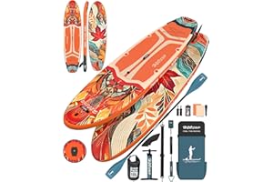 H2OSUP Tavola Sup Gonfiabile - 335 * 88cm Stand Up Paddle con Accessori Premium, Superstabilità Sup Gonfiabile, Paddle Boards Adulti con Capacità di 200KG per 3 Persone