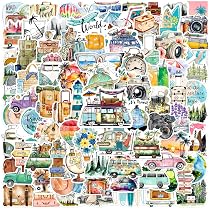 50 Stück Wasserfeste Reiseaufkleber Set – Mini-Sticker Für Scrapbooking, Journaling, Wasserflaschen
