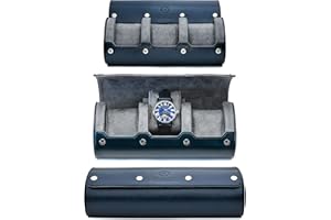 M MIRAGE LUXURY TRAVEL Watch Case for Men - Watch Roll Travel Case - Storage Organizer and Display - Mirage Watch Roll Case…