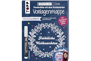 Vorlagenmappe Fensterdeko mit dem Kreidemarker – Fröhliche Weihnachten von Bine Brändle: Vorlagenbögen mit Motiven in Originalgröße (Vorlagenmappen)