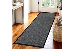 Circle of trust Hallway Runner Rug Grey 60x120cm Non Slip, Heavy Duty Carpet Runner, Rubber Backed Floor Mat, Dirt Trapper Washable Rug for Hallway Kitchen Bedroom Laundry Office