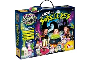 LISCIANIGIOCHI Lisciani - CRAZY SCIENCE - LA MAISON DES SORCIERES - Kit d'Expériences Magiques pour Enfants dès 7 Ans - Laboratoire de Magie - Création Potions Magiques Phosphorescentes - Accesoires Inclus