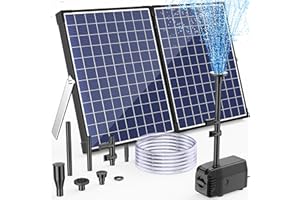 Biling Pompa solare per laghetto, 35 W, fontana solare per esterni, 1600 l/h, pompa solare con tubo da 2 m, filtro 5 m, lunghezza cavo 4 m, altezza di mandata, pompa solare per stagno, giardino,