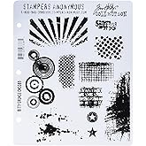 Stampers Anonymous Tim Holtz - Juego de sellos de goma, 7 x 8.5 pulg