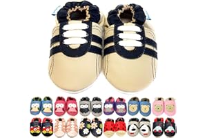 MiniFeet Soft Leather Baby Shoes - Buy 4 Pairs & GET 1 of Them for Free ! - Toddler Shoes - Baby Girl Shoes - Baby Boy Shoes - 0-6 Months to 4-5 Years