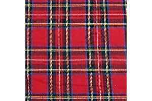 Panini Tessuti, Tessuto Tartan - Fantasia Scozzese - Venduto al Mezzo Metro 1 Q.tà = 50 cm; 2 Qtà = 100 Cm. Ideale per creazioni sartoriali: Camicie, gonne, Kilt