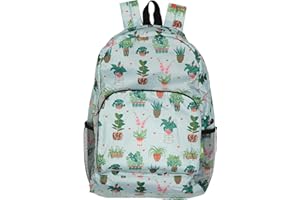 ECO CHIC Lightweight Foldable Water Resistant Backpack Rucksack Folds into Pouch for Storage