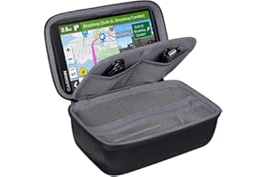 co2CREA Universal Storage GPS Case for 6"-7" TomTom Car Sat Nav GO Classic 6 Inch 610 620 6200,Expert/Discover,Garmin Drivesmart 76 7 Inch,Compatible for Charger, Cables and Suction cup