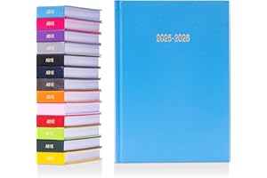 Evelay 2025 2026 Academic Diary A5 Page A Day Mid Year Hardback Planner Organiser for School Student Teacher Office (A5, Sky)