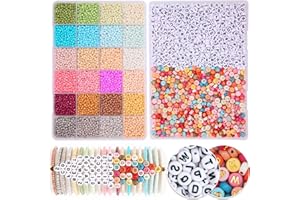 MiuCo Gifts for Girls, Beads for Friendship Bracelet Making Kit fit Girls Birthday Presents, Arts and Crafts Gifts for Girls 5 6 7 8 9 10 Year Old Jewellery Making Kit, DIY Girls Christmas Gifts