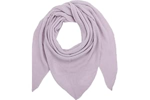Ever Bloom Damen Schal, Strick Dreieck Schale, Weiches Dreieckstuch, Leichter Strickschal, Halstuch für Frauen und Mädchen Lang, Einfarbig 195 * 80 cm