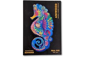 JUEGACONMIGO ANIWOOD Puzzle di legno Animali. Copertina fustellata, scatola del puzzle a grandezza naturale. 3 modalità di difficoltà, elemento decorativo. Pezzi unici e originali di animali (S, Cav. Marino)