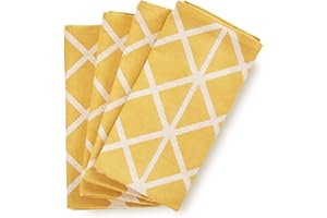 søstre & brødre 4er Set Geschirrtücher Küchentücher im modernen Streifen-Design | Made IN EU | 100% Baumwolle - ÖKO-TEX Standard 100 | 50 x 70 cm Mustard