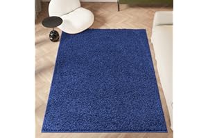homeart Area Rug - Super Soft Shaggy Rugs For The Living Rooms, Bedrooms And Kitchen - Modern, Easy To Clean Carpet - 60x110 cm, Navy