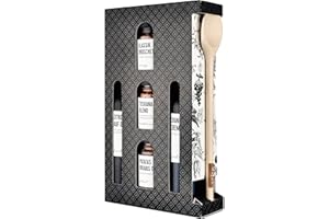 ‎WAJOS Wajos Geschenk Box für Küchenchefs: 5 Produkte + Kochlöffel zum Kochen für Anfänger, Kochbox mit Öl- & Essig- Gewürz-Kreationen