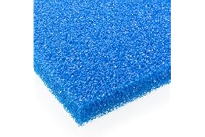 Pondlife Filterschaum blau 100x100x5 cm PPI 10 grob, Filtermatte Teich und Aquarium, zuschneidbar, zur optimalen Verwendung als Filtermedium in Teichfiltern