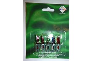 MRS CHRISTMAS LTD 4 Multi Coloured Push In Spare Bulbs 2.5v 0.3w & 1 Fuse Bulb (SB238)