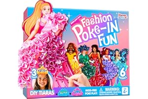 Klever Kits Poke in Art for Girls,Arts and Crafts for Kids Ages 4 5 6 7 8 9 10+,Magical Princesses Dress-up Kit,DIY Craft Kits,Mess-Free Art Activity Toys,Birthday Gift for Girls Ages 4-12