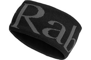Rab Knitted Logo Headband - Fleece Ear Warmers for Trail Running, Trekking, & Skiing - Anthracite - One Size