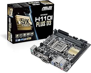 ASUS Intel LGA1151 H110 Chipset I-Plus Mini-ITX Motherboard - Black