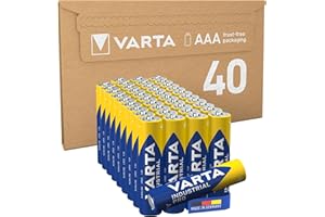 VARTA Piles AAA, lot de 40, Industrial Pro, Batterie Alcaline, 1,5V, pack de stockage en emballage écologique, Made in Germany [Exclusif sur Amazon]
