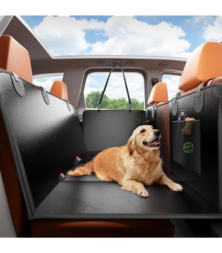 Rücksitzverlängerung Für Hunde – Wasserdichter Autositzbezug Mit Hartem Boden & Netzfenster
