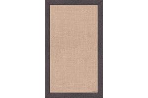 DobleUve Estudio Alfombra Vinílica Impresa de Yute | Marrón 80x200 | Suelo Antideslizante Lavable para Cocina y Salón