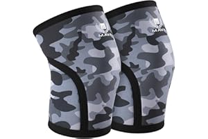 Mava Sports Knee Compression Sleeve & Knee Sleeves for Weightlifting Men & Women - 7mm Neoprene for Cross Training WOD, Gym, Squats & Weightlifting