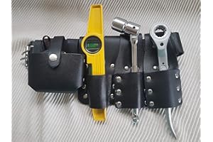 BBI LTD BBI Black Leather Scaffolding Tool Belt with Full Tool Set New Features