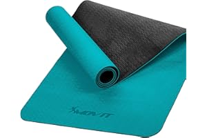 MOVIT Tapis de gymnastique, tapis de yoga, doux pour la peau et antidérapant, 190 x 100cm ou 190 x 60 cm, épaisseur 0,6 cm, en 12 couleurs
