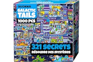 Quokka Puzzle 1000 Pièces pour Adultes - Queues Galactiques – Boîte Premium avec Défis Supplémentaires Amusants – Puzzle Fantaisiste de Chats – Parfait pour la Détente Créativité et comme Cadeau