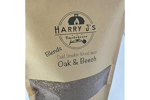 Harry J's Cold Smoking Dust Multiple Flavours Hickory Cherry Apple Whisky Oak Beech Alder Maple & Dust Blends (Oak & Beech blend, 100g pouch)