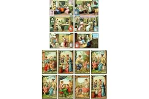 Decoupage Paper Pack (10sheets A4 / 8x11) Victorian Crafting Ladies FLONZ Vintage Ephemera Trading Card by Flonz