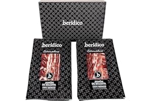 BERIDICO Jamón de Bellota 100% Ibérico. Pack de 9 sobres de 100 g cortado a mano y envasados al vacío. Jamón Ibérico Bellota. Extremadura. BERÍDICO