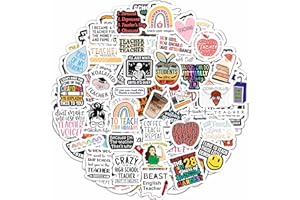 PADABAYKA 100 Pegatinas Divertidas para Maestros para Botellas de Agua y Portátiles - Regalos de Agradecimiento para Maestros - Teacher Stickers