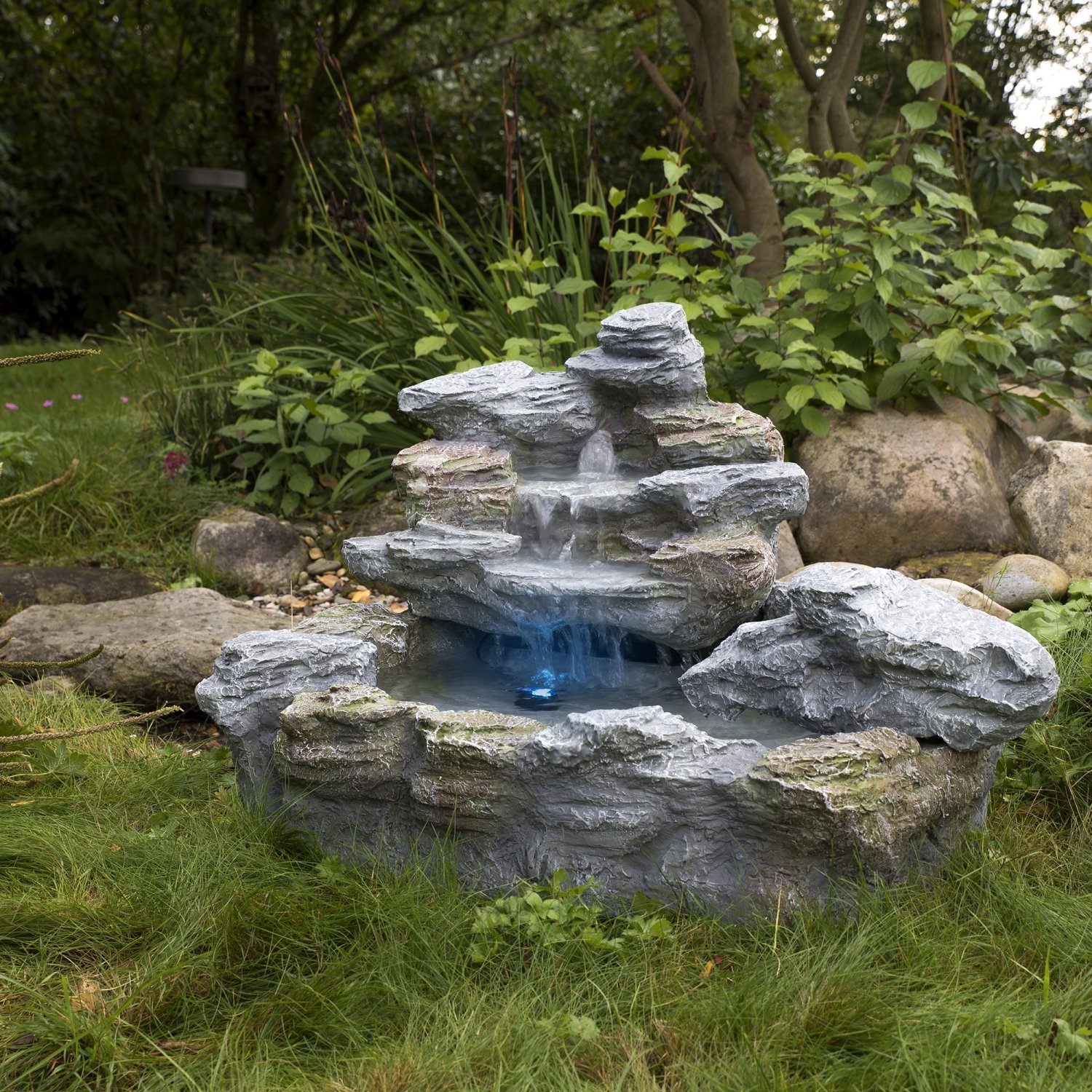 Stilista Mystischer Gartenbrunnen Olymp Brunnen In Steinoptik 100x80x60cm Gross Springbrunnen Inkl Pumpe Und Led Beleuchtung Rot Blau Gelb Grun Garten Im Shop At