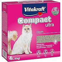Vitakraft Compact Ultra Classic, Katzenstreu klumpend, bindet Gerche der  Katzentoilette, saubere und einfache Entfernung (1x 4kg) : Amazon.de:  Haustier