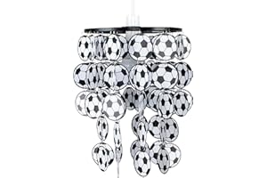 MiniSun | Black and White Football Ceiling Light Shade | Children's Lighting, Home Décor & Improvement Essential | 230mm Shade Width