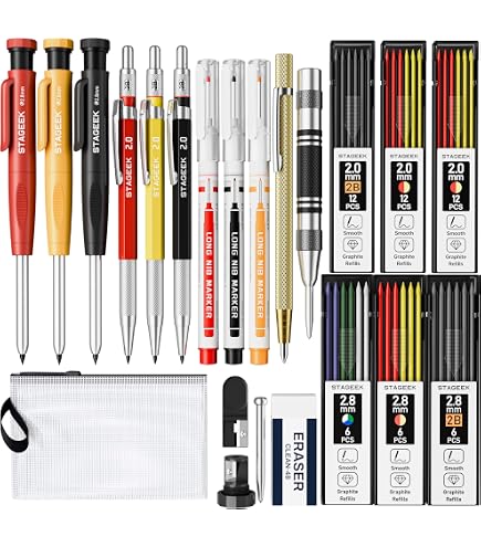 Produktbild von Bleistifte Bau Zimmermannsbleistifte 72 Stück 175mm Bau Und Maurerbleistifte 3d Stift