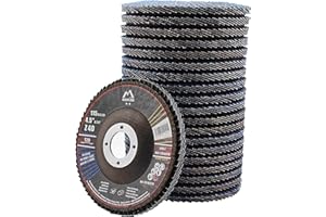 Merryland Dischi Lamellari 115 Ferro Metallo per Smerigliatrice Angolare, 115mm Grana 40 T29 Disco Lamellare 20 Pezzi, Corindone Zirconio Blu Acciaio INOX Dischi Abrasivi, Craft-Line FC1107214-20