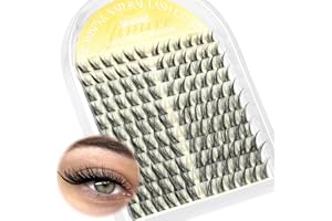 Cat Eye Natural Lash Clusters Wispy Eyelash Clusters 10-16MM Cluster Eyelash Extensions Left Right DIY Lash Extension Soft D-Curly Fox Eye Lashes Clusters 132Pcs Anime Individual Lashes by JIMIRE