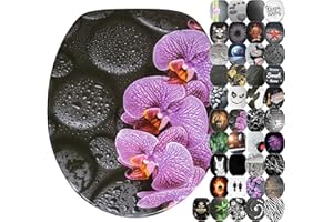 Sanilo Abattant WC frein de chute, Grande sélection d'abattants wc noirs, Finition de haute qualité (Madeira)