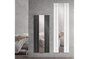 ML DESIGN MODERN LIVING ML-Design Radiatore da Bagno Piatto a Specchio 450 x 1600 mm in Acciaio Antracite Termoarredo per Bagno Design Moderno Scaldasalviette Portasciugamani Calorifero Termosifone incl. Set di Montaggio
