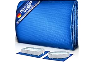 tillvex® Premium Pool Bodenplane 396 x 396 cm quadratisch für Pools bis Ø 366cm - für Pools & Schwimmbecken | UV-stabile & reißfeste Poolunterlage Bodenschutzmatte | Bodenschutzplane für Swimmingpool